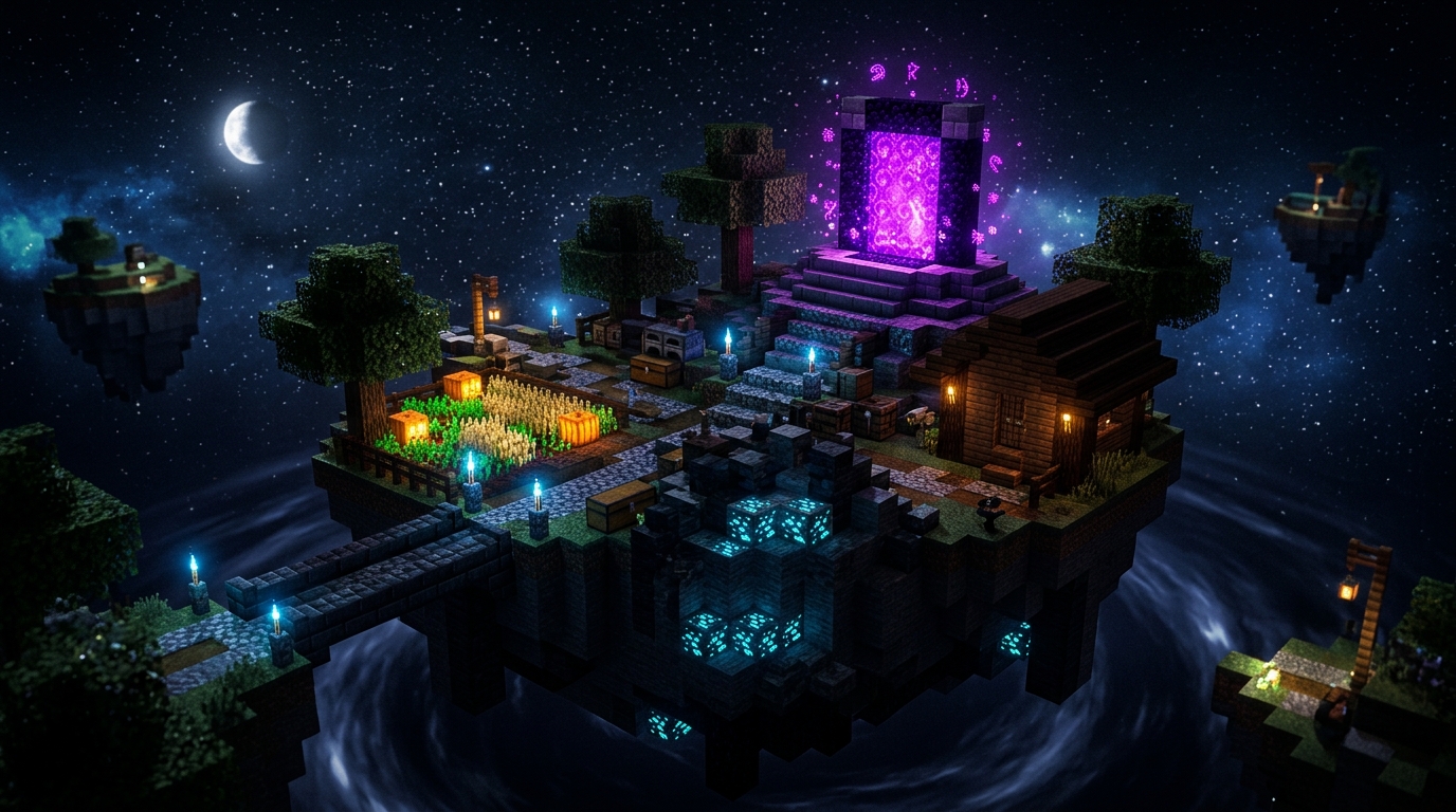 🌌 Gökyüzünde Yeni Bir Macera: Skyblock Sunucumuz Açılıyor!